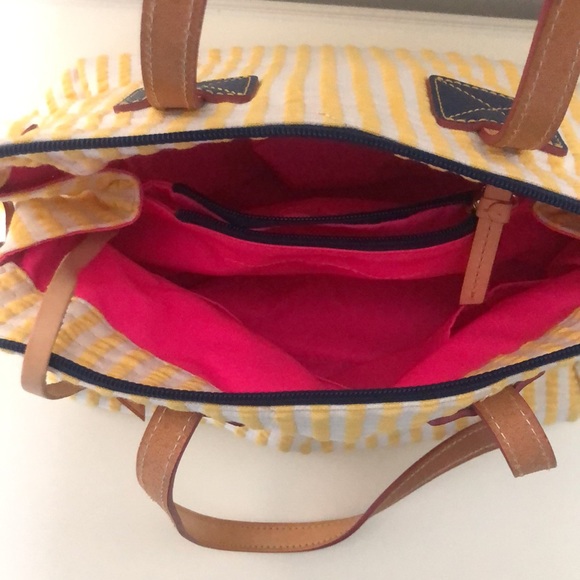 Dooney & Bourke Searsucker Striped Handbag - Picture 5 of 6